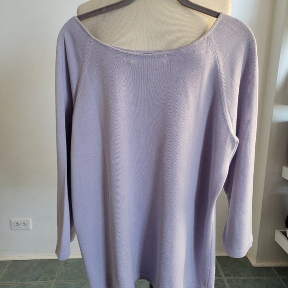 Josephine Chaus Light Purple Floral Swirl Tunic (Size: XL) - Picture 9 of 14